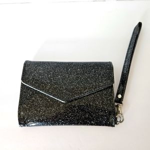 Small Black Sparkle Wallet/Clutch O/S